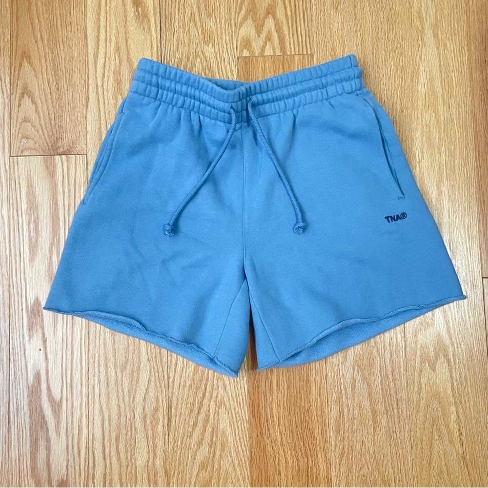 TNA Cozy Fleece Sweatpants in Light Blue